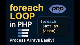 foreach loop for processing array using php
