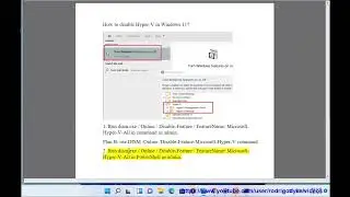 Disable Hyper-V in Windows 11