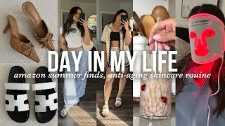 amazon summer fashion finds & try-on, anti-aging skincare, updated bathroom decor