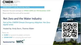 Net Zero and the Water Industry webinar