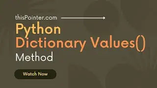 Python Dictionary Values() Method