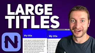 How to Create Large Titles with Expanding Action Bar in NativeScript | Tutorial