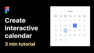 Interactive Calendar (Date Picker) in Figma