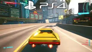 CYBERPUNK 2077 PATCH 1.06 PS4 Slim Gameplay & Graphics - Roaming Around Night City (1080p 60FPS)