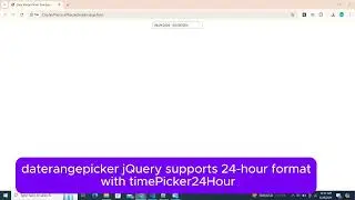 daterangepicker jQuery supports 24-hour format with timePicker24Hour