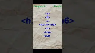 html tags you must know 