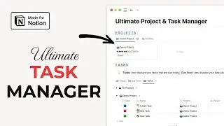 Ultimate Project & Task Manager in Notion | Notion Second Brain