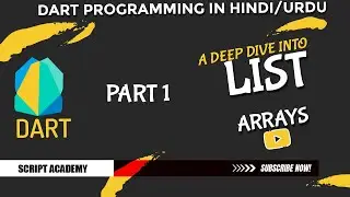 Lists(arrays) in Dart (detailed video) Lec#8 part 1 | hindi/urdu Tutorial