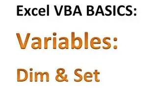 Excel VBA Basics #9 - Declaring variables with DIM and using SET to abbreviate worksheet name