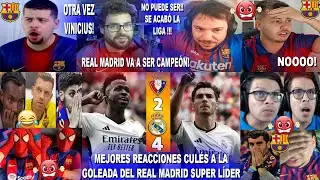 MEJORES REACCIONES CULÉS AL OSASUNA 2-4 REAL MADRID CON GOLES DE VINICIUS JR Y BRAHIM - CAMPEONES?