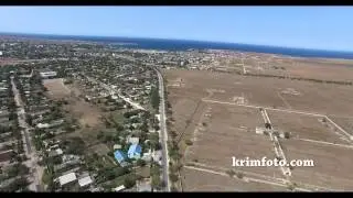 Село Новосельское Черноморское Крым 2015 с высоты птичьего полета