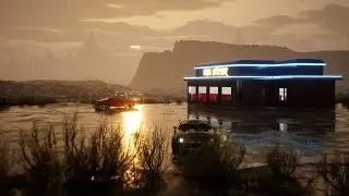 Make an American Diner - How to Make a Road in unreal engine 5, Landscape for beginners | Part 2