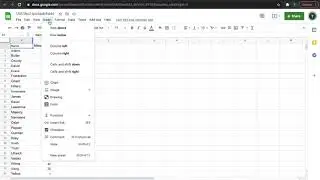 How to Insert a Row / Column in Google Sheets