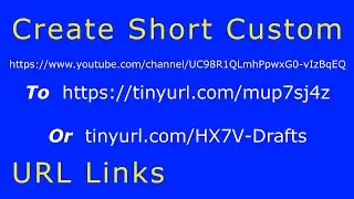 Create Short Custom URL Links