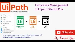 Test case Management in Uipath Studio Pro | RPA Uipath