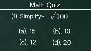 Can You Pass 6th Grade Math Square Root Test | Math Quiz