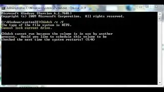 Cannot Lock Current Drive. Chkdsk Cannot Run Because the Volume Is in Use by Another Process FIX