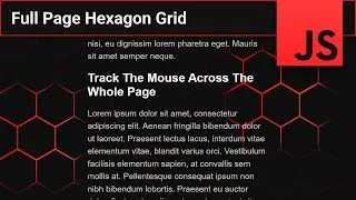 Full Page Hexagon Grid | Interactive Grid For Scrollable Pages