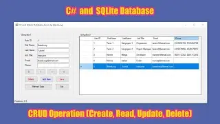 C# and SQLite : Perform CRUD Operation (Create, Read, Update, Delete)