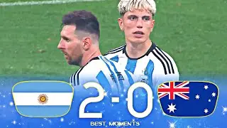 GARNACHO DEBUTTING AND MESSI WITH A HUMILIATING PERFORMANCE DESTROYING AUSTRALIA