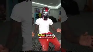 Kai Cenat Playing With His Iron Man Mask 😂