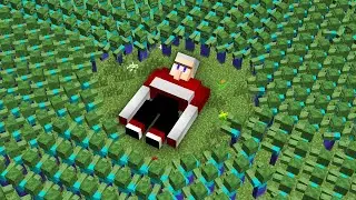 ОДИН ГОЛЕМ ТОПОВСКИЙ ПРОТИВ АРМИИ ИЗ 99999999 ЗОМБИ 100% Троллинг Ловушка Minecraft Как Выжить