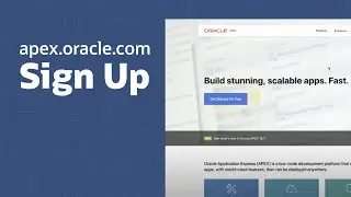 apex.oracle.com Sign Up