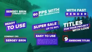 9 Corporate Titles - After Effects Template