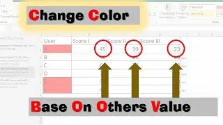 MS Excel change cell color based on multiple other cells value