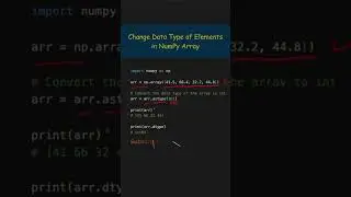 Python Tip: Change DataType of Elements in NumPy Array | Python Interview Question