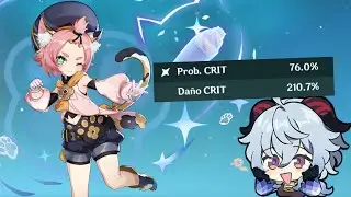 Convertí a Diona en DPS ❄️😅 GENSHIN IMPACT Ganyu F2P🐣