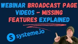 Systeme.io Webinar Page Videos vs. Other Funnel Page Videos