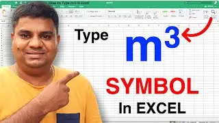 How to Type m3 in Excel