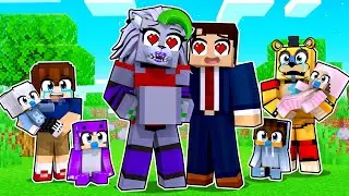 Roxanne Wolf CHEATS on Glamrock Freddy in 100 Baby Challenge in Minecraft
