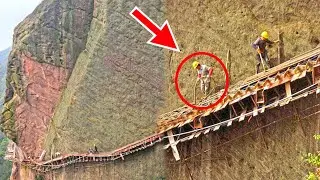 The Chinese build the most thrilling road in the world! Incredible Presence