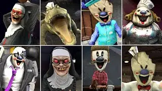 Ice Scream 8 All Jumpscares | Evil Nun - Boris - Mati - Rod - Mini Rod All Chase Scene & Jumpscares