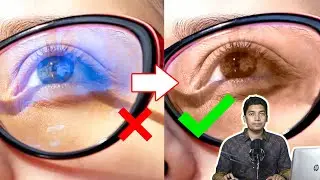 How to Remove Reflection or Remove Glare from Glasses in Photoshop Hidden