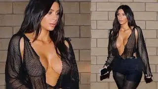 Kim Kardashian Braless In Beverly Hills
