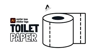 Vector Toilet Paper Drawing | Adobe Illustrator