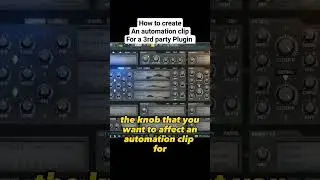 how to create an automation clip for a third party plugin 