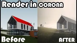 Learn Revit in 5 minutes: Exterior Render via Corona Render in 3Ds Max. Revit workflow #23