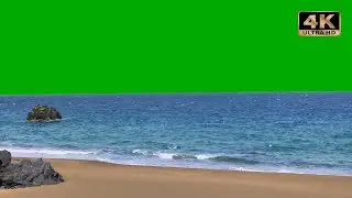 Ocean waves green screen