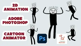 2d Animation for beginners create character and animate it using photoshop and cartoon animator