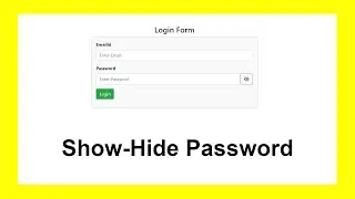 Bootstrap Show Hide Password with Source Code || Password toggle