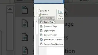 How to INSERT Page Numbers in Microsoft Word