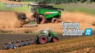 FS22 / Map Kolonia / #19 Timelapse Field development, John Deere 8R 410, FENDT 6275L, MAN TGS