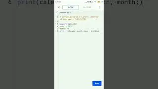 python program to print calendar of any year. 
