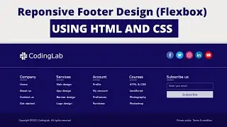 Responsive Website Footer Design using HTML And CSS