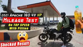 New Apache RTR 160 4V HP 🔥 Mileage Test 🔥 on Top Speed with Pillion || Totally Shocked 😲