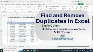 How to Find and Remove Duplicates in Excel